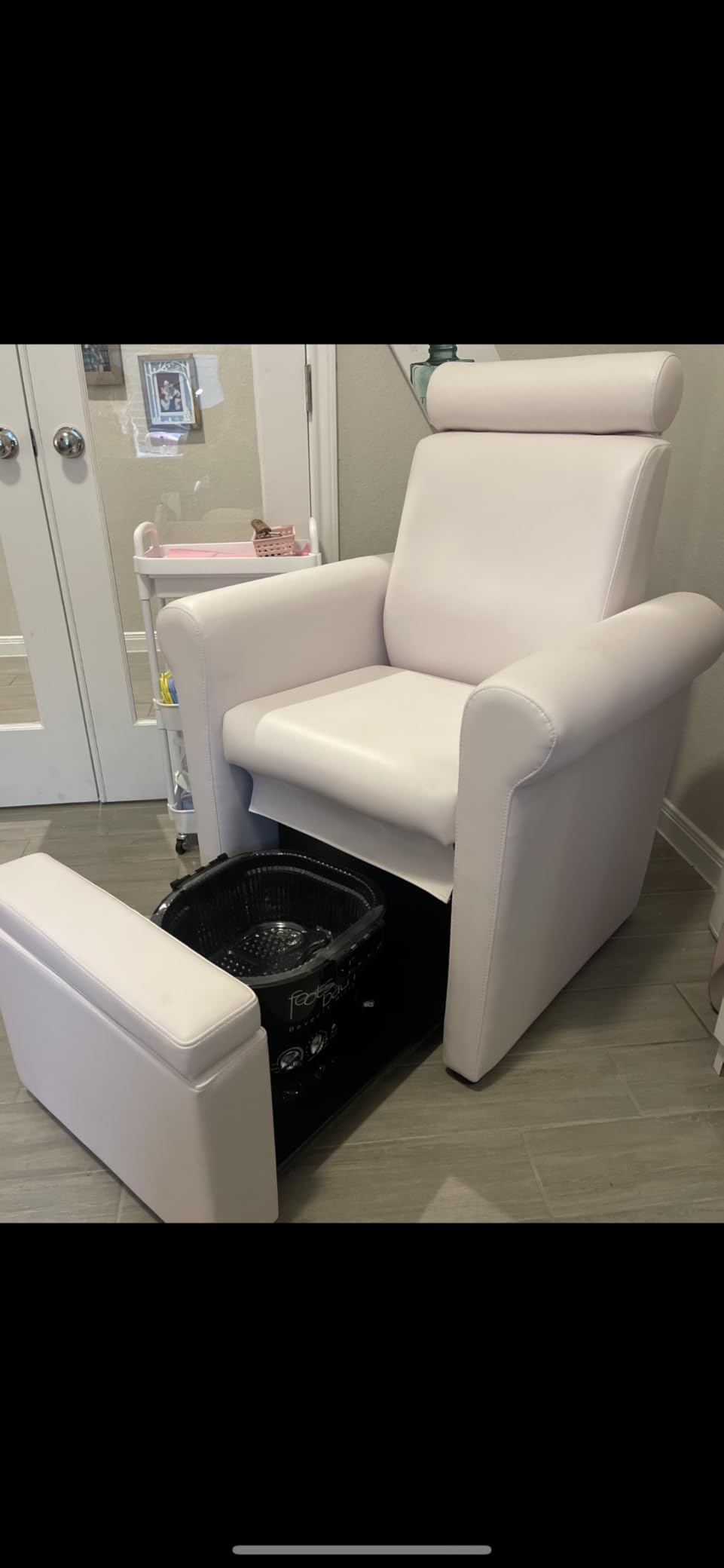 Buy-Rite Mona Lisa Plumb-Free Pedicure Chair Black Retractable Base customer photo 2