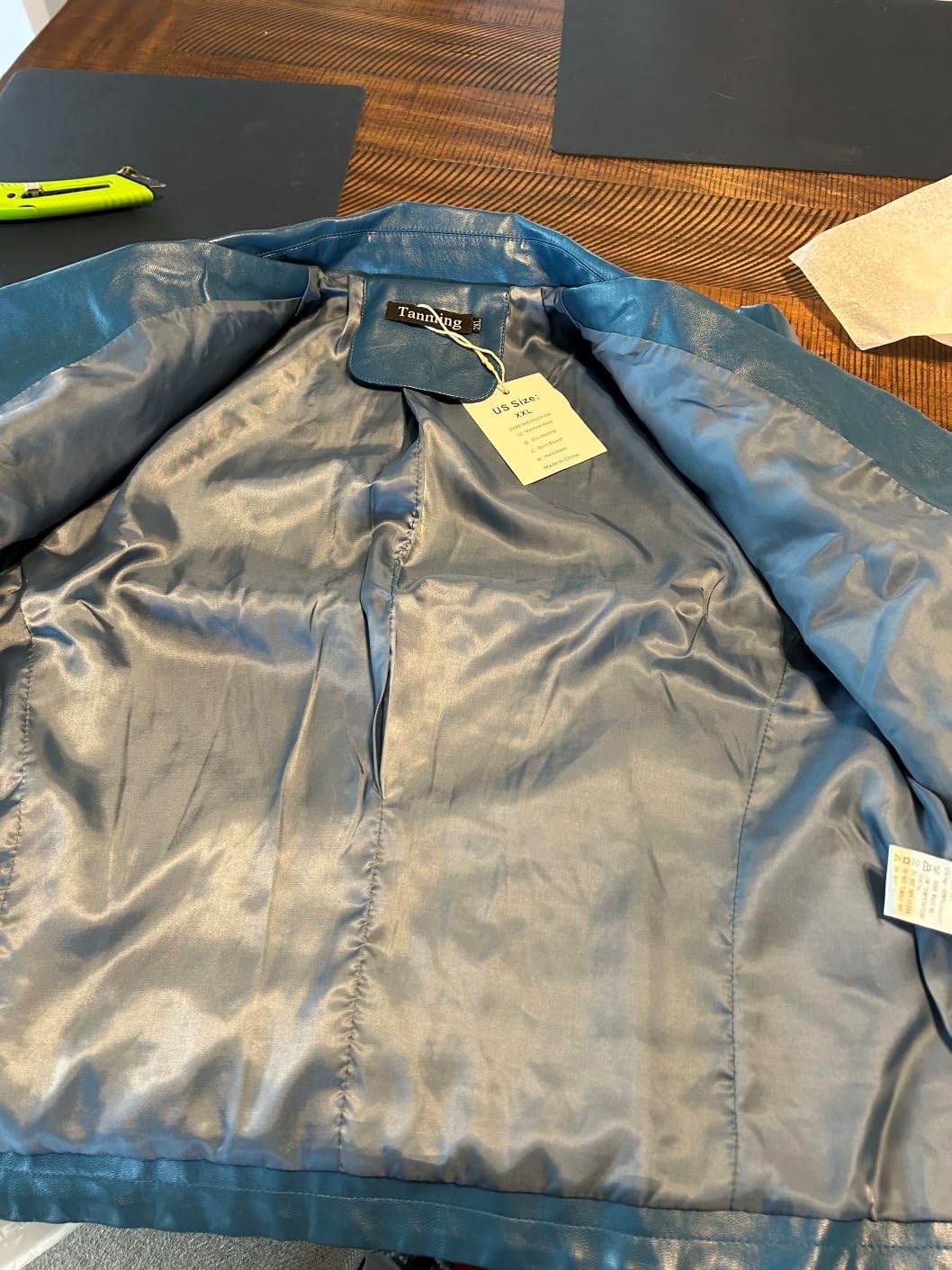 Tanming Women's Faux Leather Moto Biker Short Coat Jacket customer photo 2