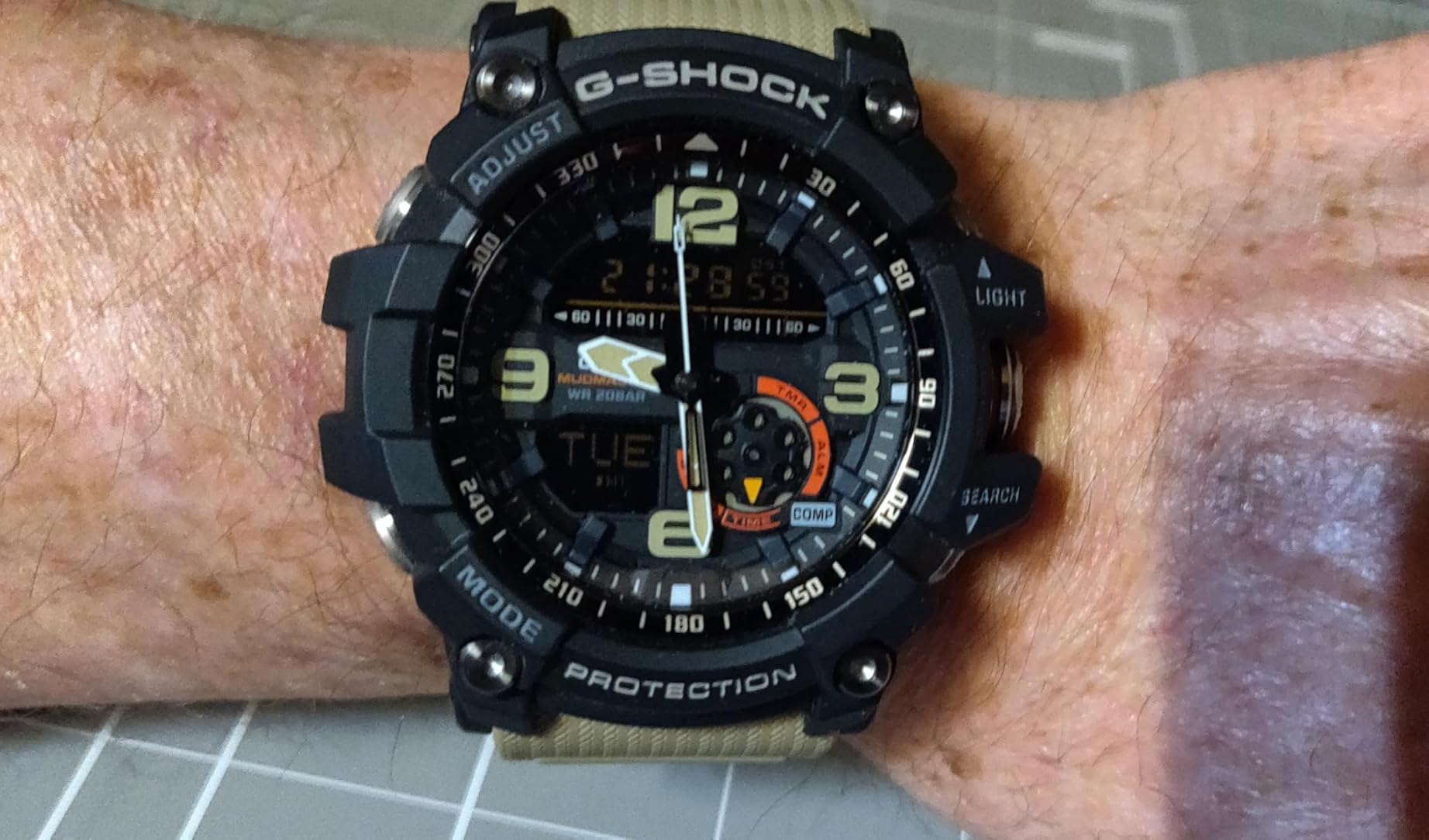 Casio G-Shock MUDMASTER GG1000-1A5 Twin Sensor Watch Mud Resistant Shock Resistant 200M Water Resistant Compass Thermometer customer photo 1