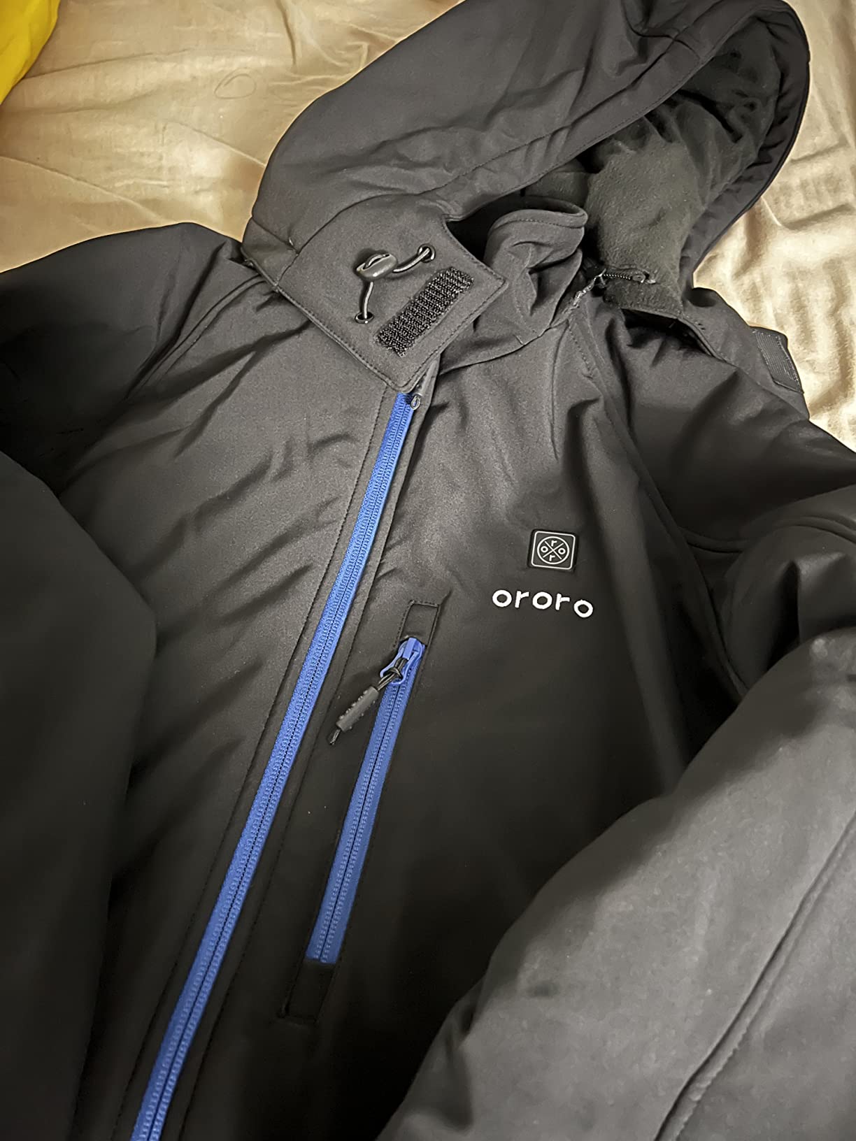 ORORO Men's Classic Heated Jacket, Water Wind Resistant Softshell Jacket customer photo 2