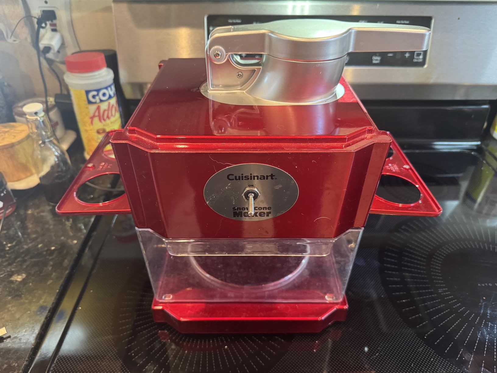 Cuisinart Snow Cone Machine, 90 W Motor, Interlock Safety, 4 Reusable Cones, Compact Design, Countertop, Red customer photo 2