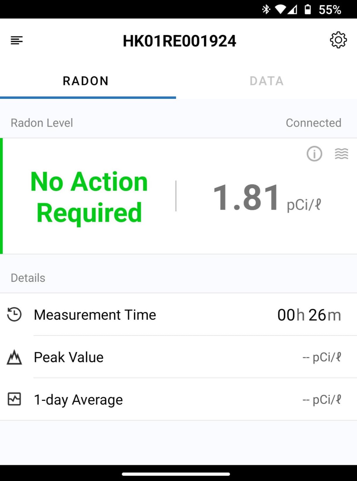 Ecosense Continuous Home Radon Detector, OLED Display, Bluetooth, RD200 customer photo 1