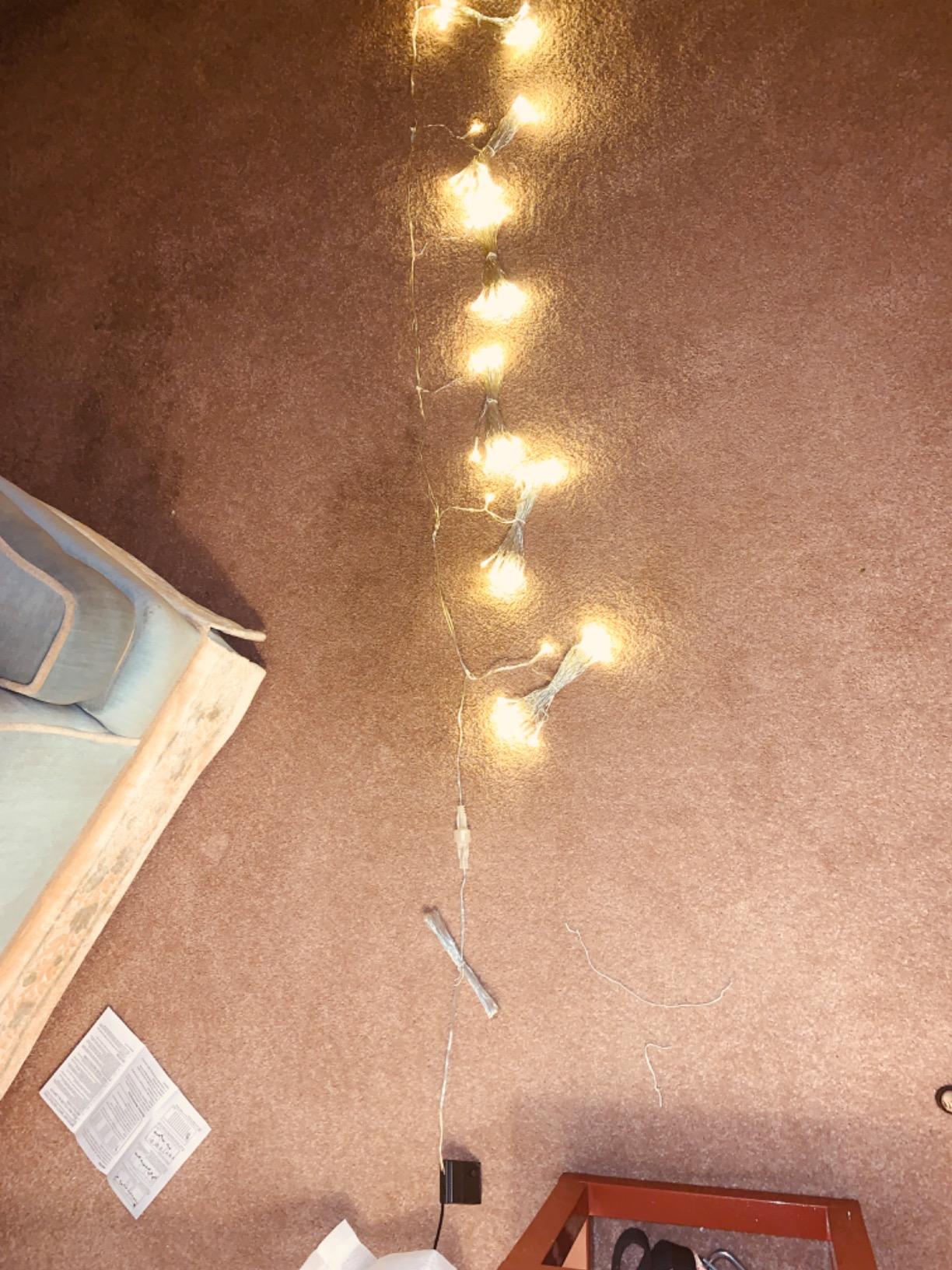 Twinkle Star 300 LED Curtain String Lights, Warm White customer photo 1