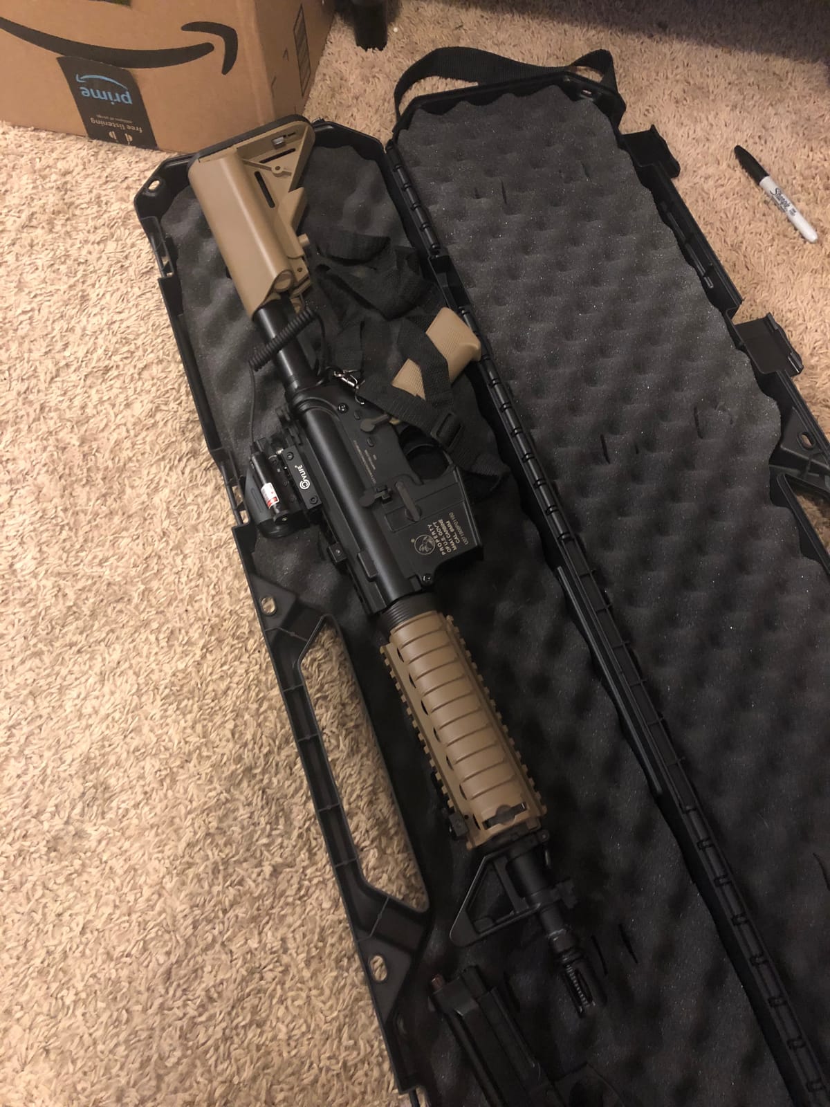 SOFT AIR USA Colt M4A1 M4 CQBR AEG Electric Airsoft Rifle with Adjustable Hop-Up, Dark Earth/Tan, 453 FPS customer photo 2