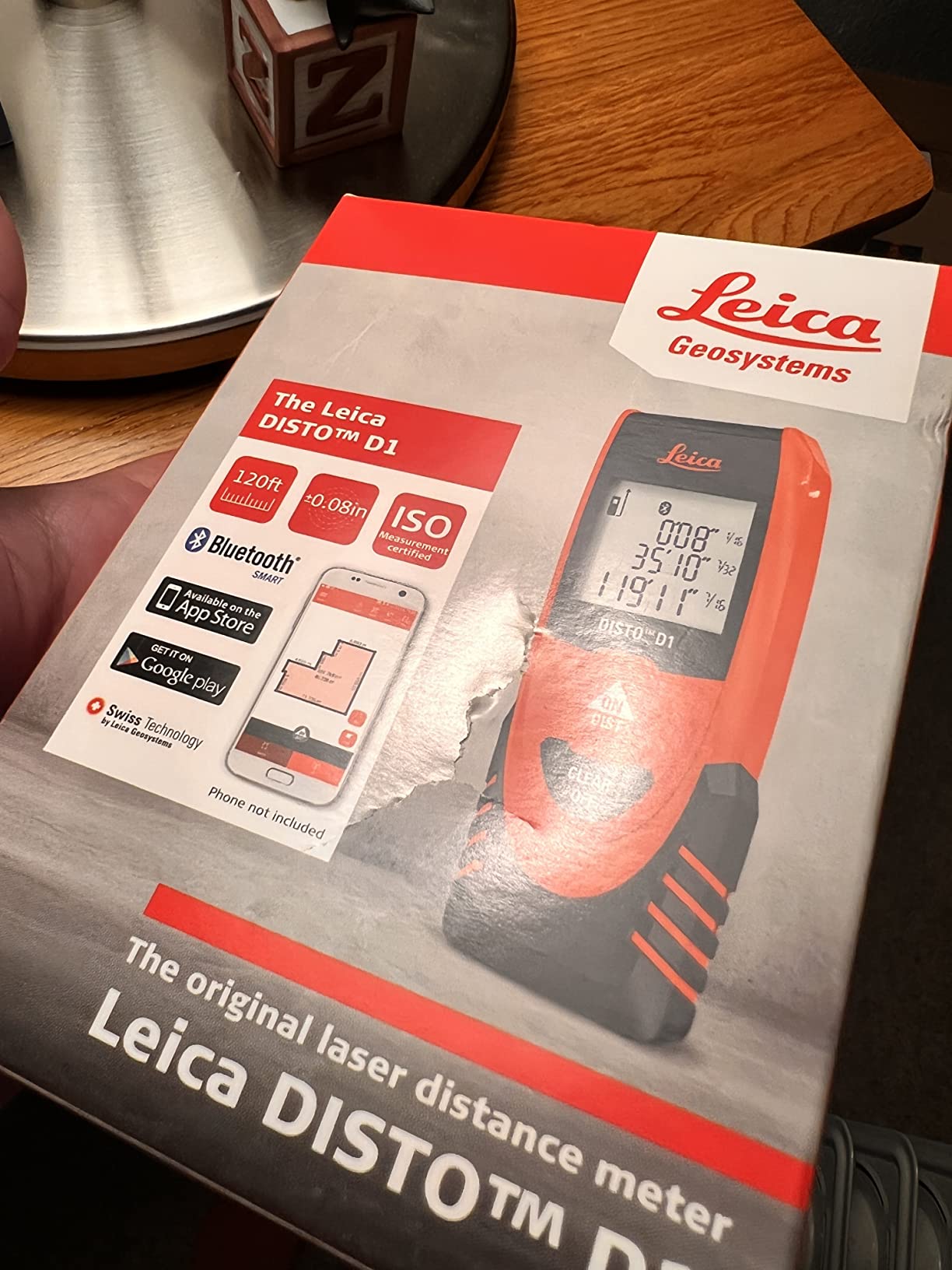 Leica DISTO D1 120ft Laser Distance Measure with Bluetooth 4.0, Black/Red customer photo 1