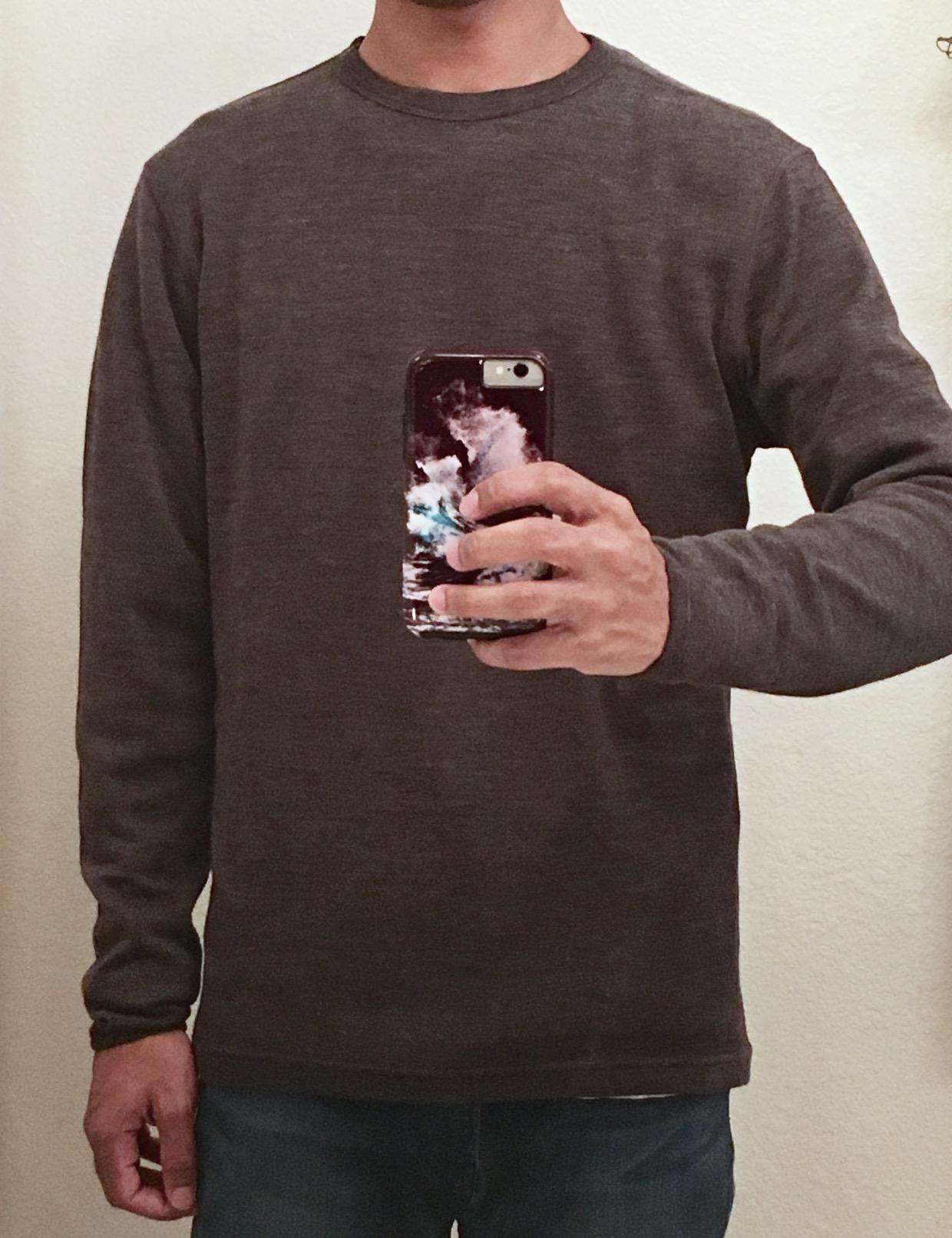 MERIWOOL Mens Base Layer - 100% Merino Wool Midweight Long Sleeve Thermal Shirt customer photo 2