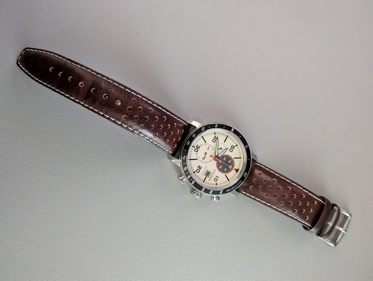 Citizen Men's Eco-Drive Weekender Brycen Chronograph Watch in Stainless Steel customer photo 2
