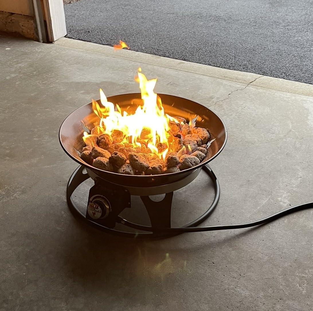 Outland Living Portable Propane Fire Pit, 21-inch, 58,000 BTU with Fire Pit Cover & Carry Kit, Smokeless Gas Firebowl | Perfect for Camping, Patio, Backyard, Tailgating, Deck, RV| Black 863 Cypress customer photo 2