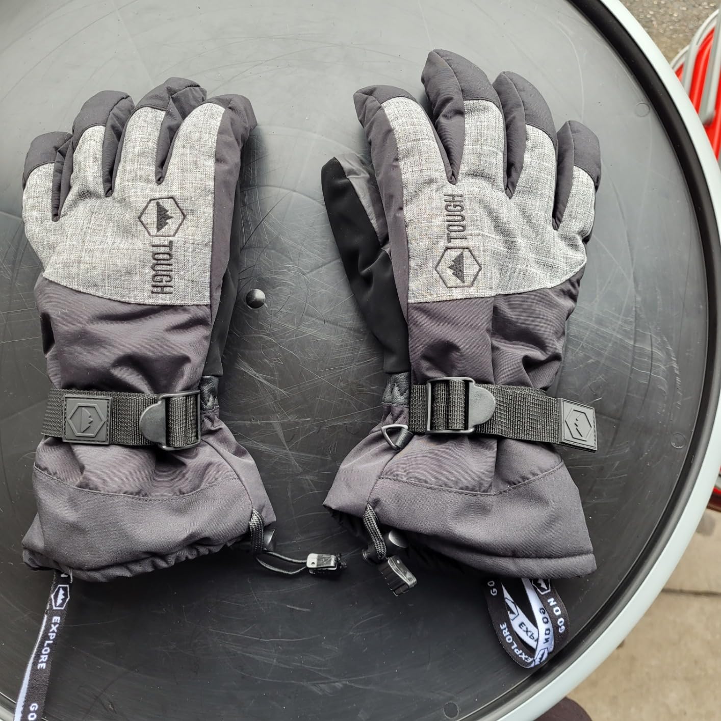 Tough Outdoors Ski Gloves Men Women - Black Snow Ski Gloves Women Men - Adult Ladies Men's Insulated Waterproof Winter Glove customer photo 1