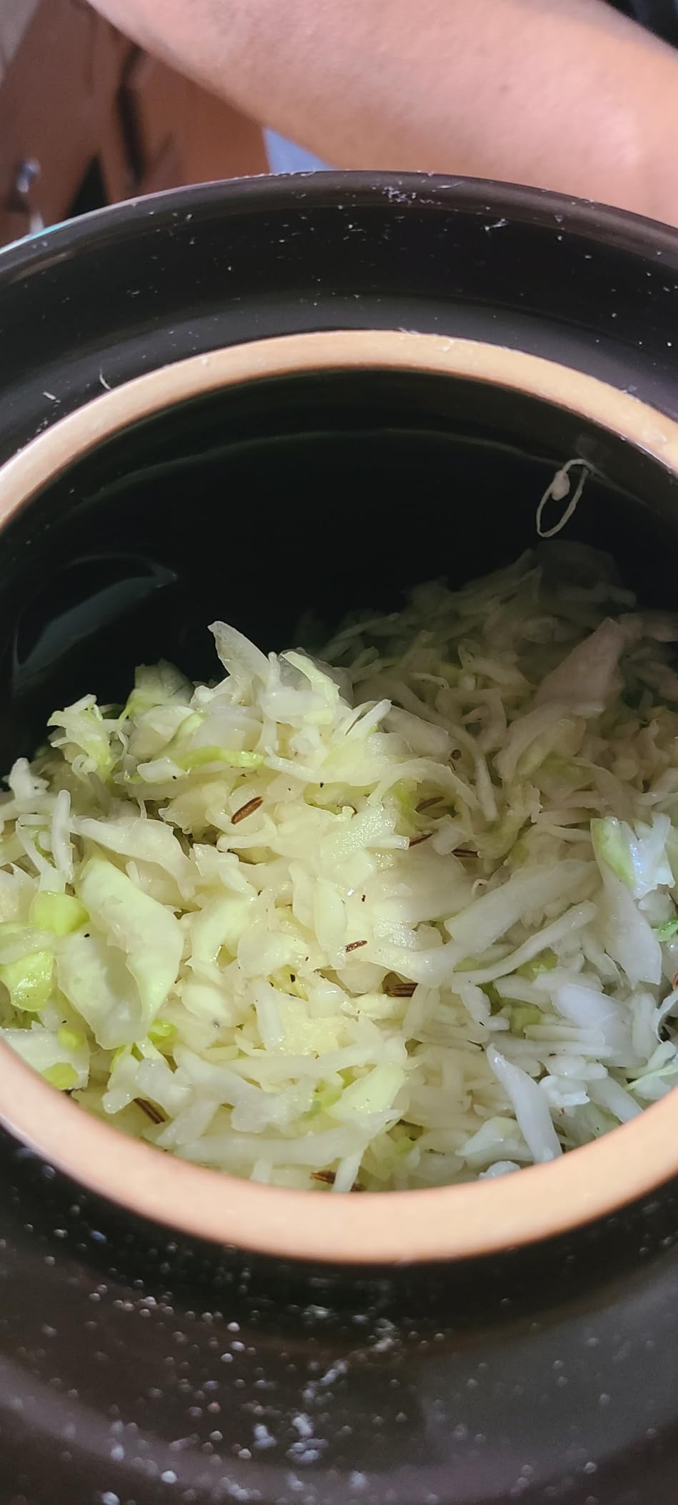Fermentation Crock 1/2 Gallon - Sauerkraut Crock with Weights & Pounder customer photo 2