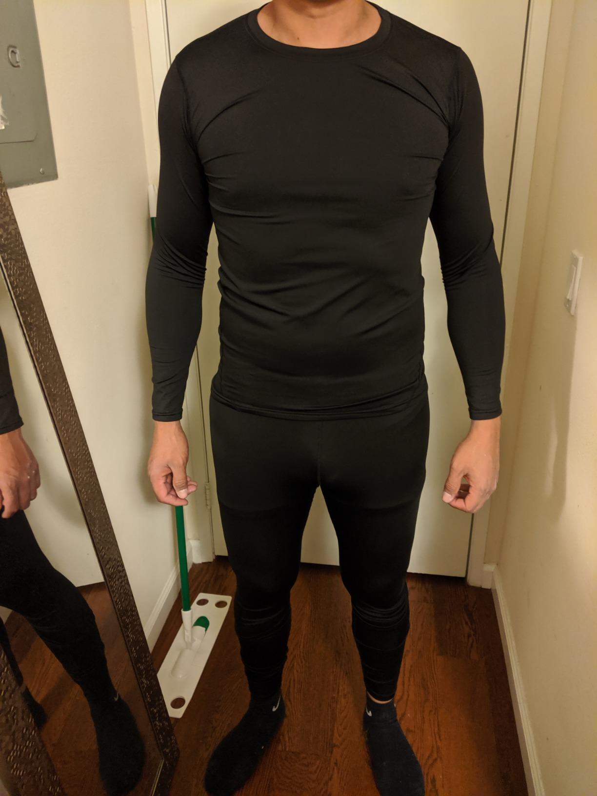 Thermal Underwear for Men Long Johns Base Layer Fleece Lined Winter Warm customer photo 1