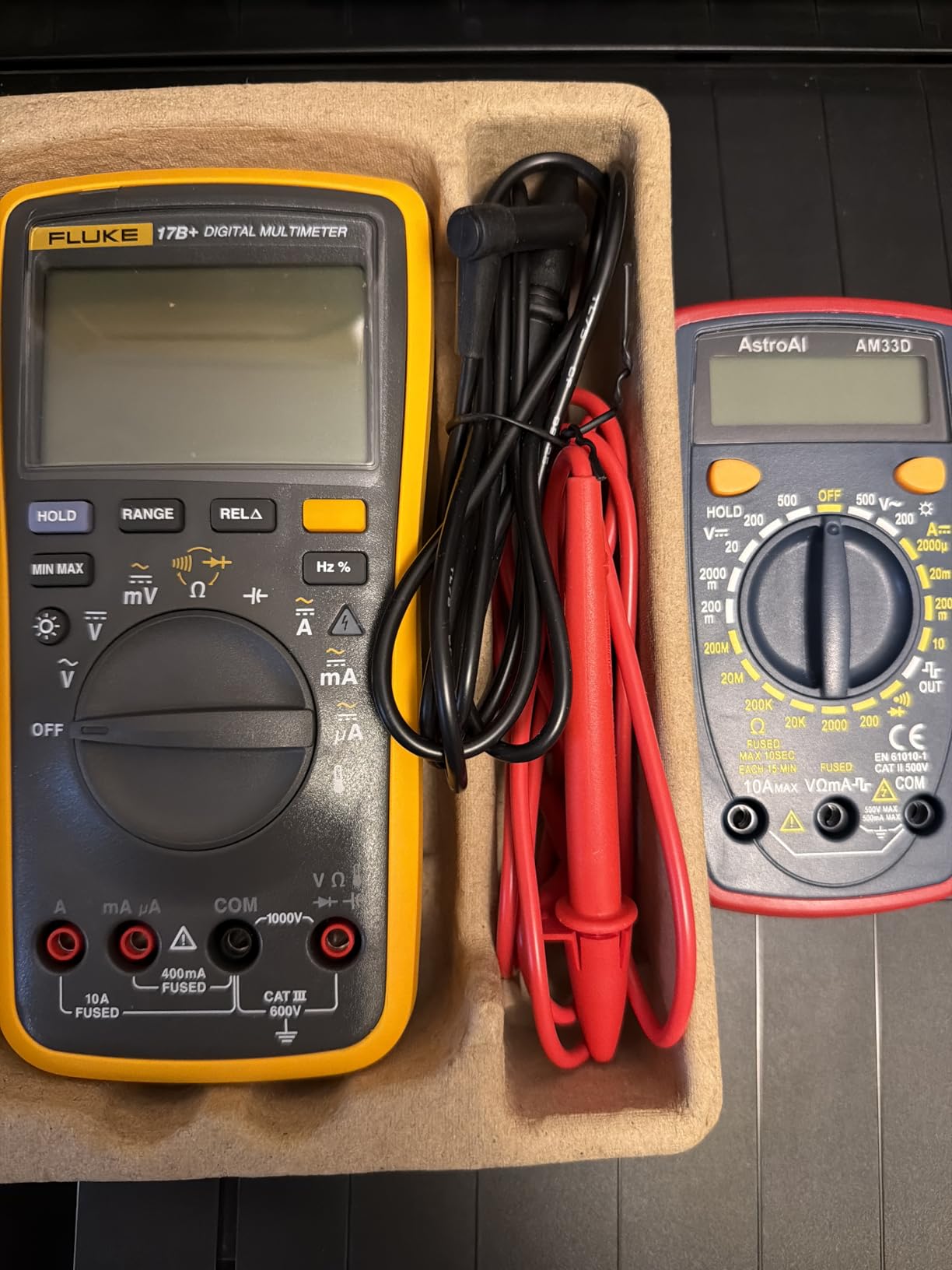 Fluke 17B+ Digital Multimeter, for Electrical Applications, Measures AC/DC Voltage 1000V, Current Measurements to 10A, Resistance, Continuity, Diode, Capacitance, Frequency, and Temperature Testing customer photo 2