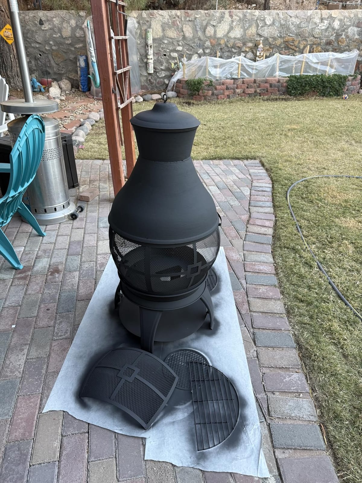 BALI OUTDOORS Chiminea Outdoor Fireplace customer photo 2