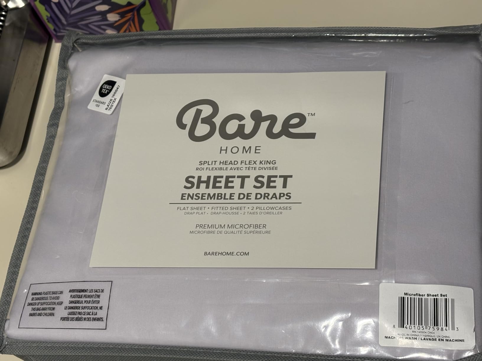 Bare Home King Sheet Set - 1800 Ultra-Soft (King, Grey) customer photo 2