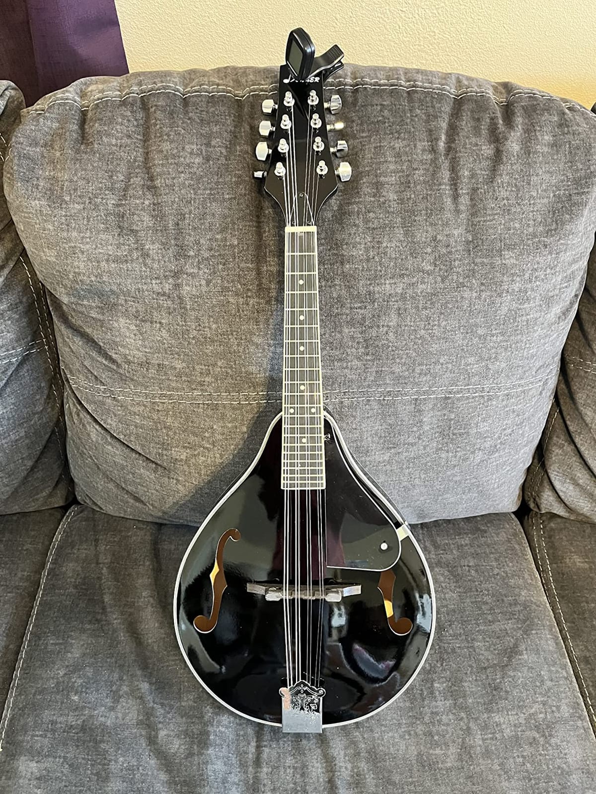 Donner A Style Mandolin Instrument Sunburst Beginner Adult Acoustic Mandolin Musical Instrument Mahogany 8 String, Bundle With Tuner String Bag Guitar Picks,DML-1 customer photo 2
