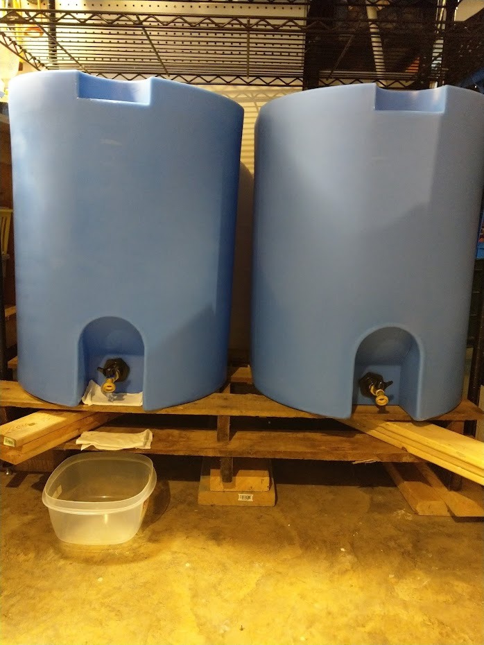 WaterPrepared 55 Gallon Unique Stackable Utility Water Tank, Blue customer photo 2