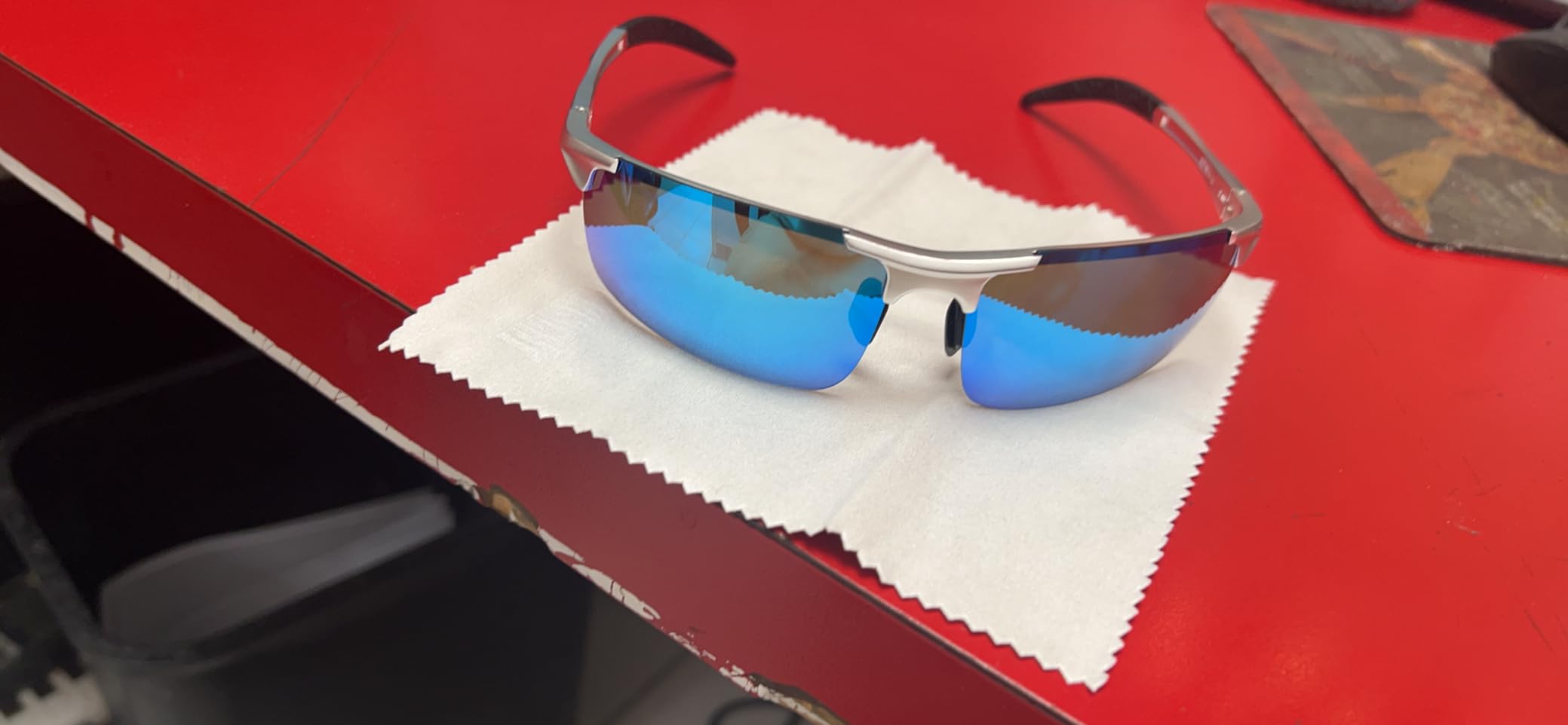 ROCKNIGHT Driving Polarized Sunglasses for Men with Al-Mg Frame Outdoor Use customer photo 2