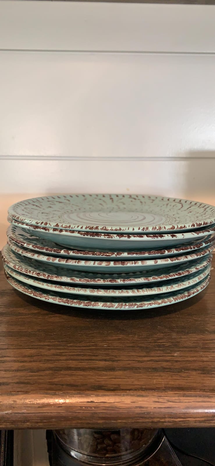 Elama Embossed Stoneware Ocean Dinnerware Dish Set, 16 Piece, Turquoise customer photo 1