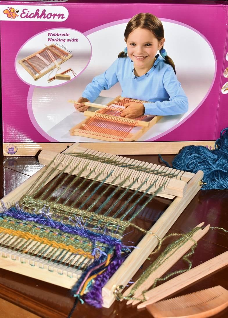 MIKIMIQI Wooden Multi-Craft Weaving Loom Large Frame 9.85 x 15.75 x 1.3inches to Handcraft for Kids customer photo 1