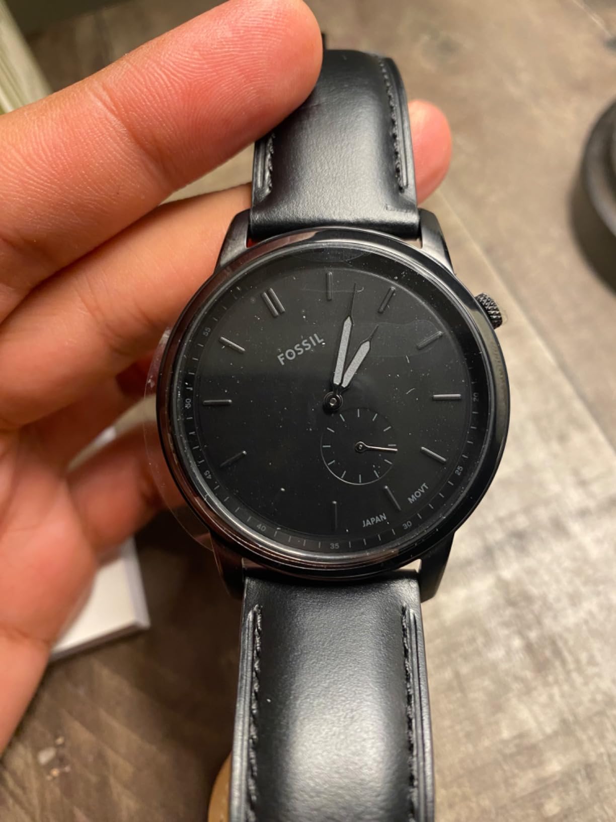 Fossil Men's Minimalist Quartz Stainless Steel Three-Hand Watch for Men customer photo 1