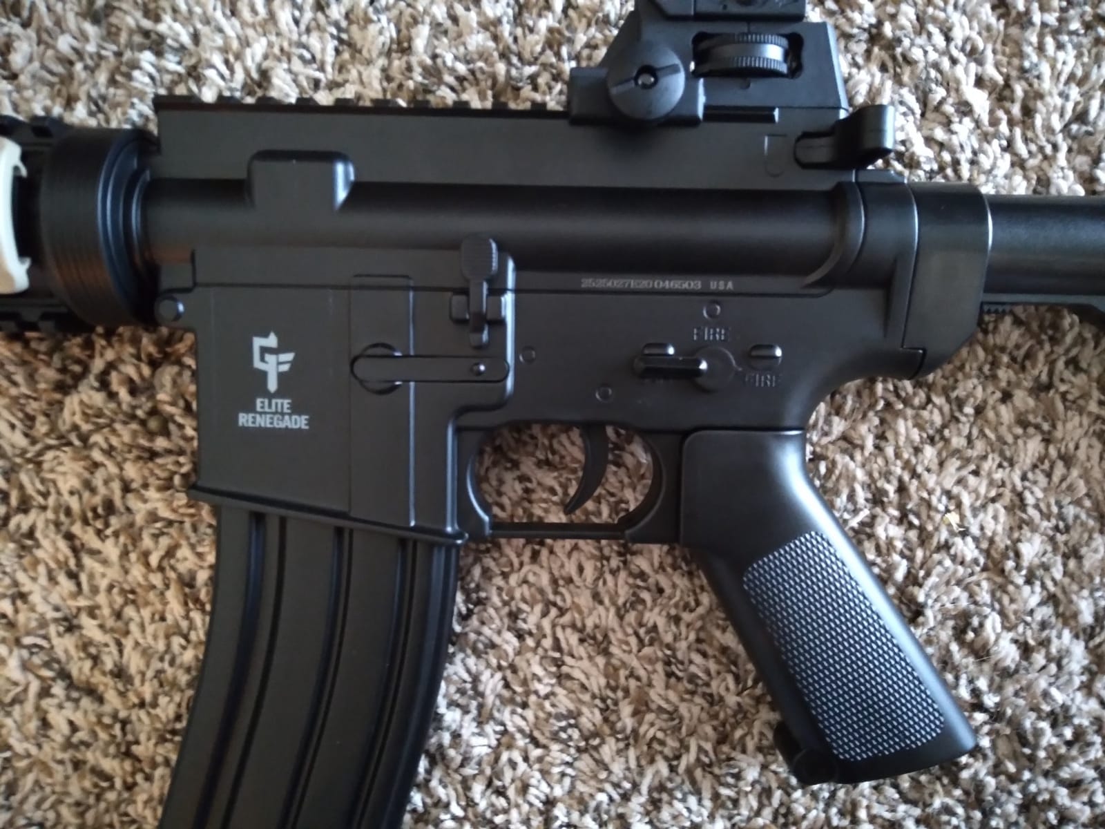 Game FaceGAME FACE GFR37 Elite Renegade Spring-Powered Single-Shot Airsoft Rifle, Dark Earth/Black customer photo 2