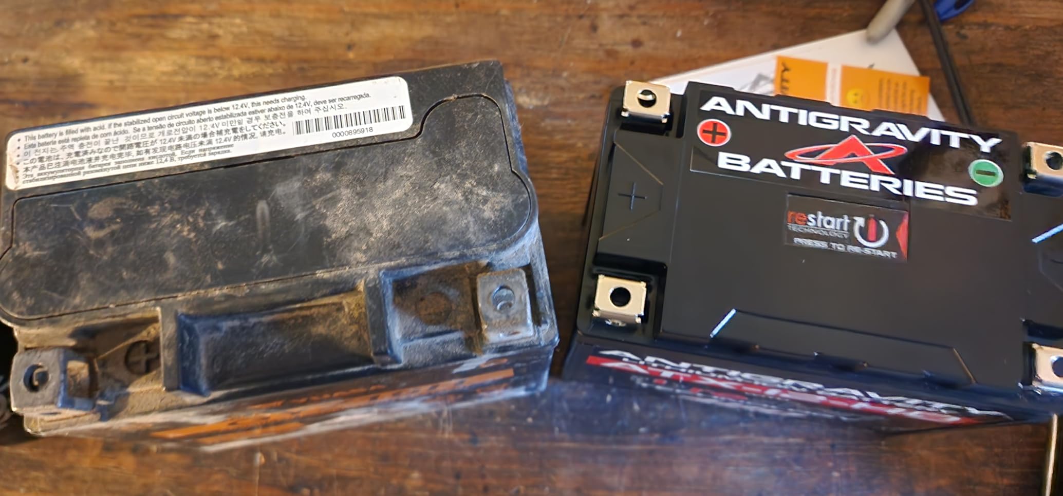 Antigravity ATX12-HD. Heavy Duty Lithium Motorcycle and Powersport Battery with Built in Jump Starting, 8Ah, ATV, Quad, UTV, Scooter, Lawn Mower, Generator Battery - Harley, Honda, Kawasaki customer photo 1
