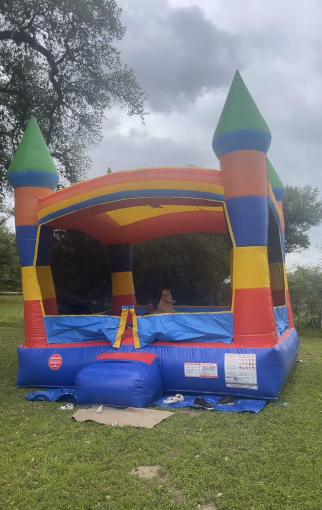 Pogo Bounce House Commercial Inflatable Jump Castle & Blower, Rainbow customer photo 1