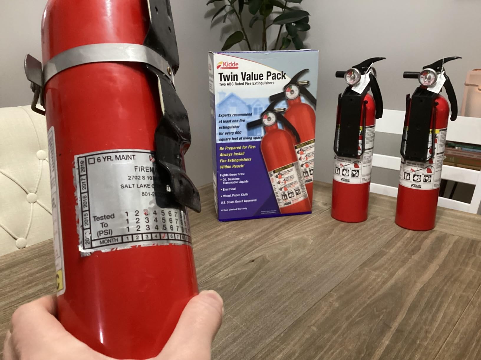Kidde Multipurpose Fire Extinguishers, 2 Pack, Red customer photo 1