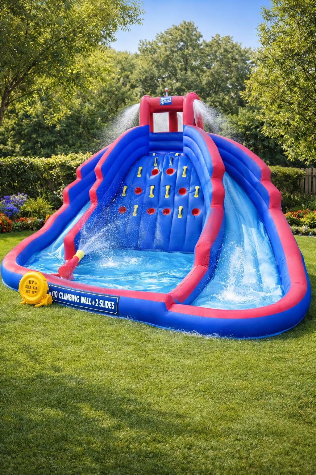 SUNNY & FUN Ultra Climber Inflatable Water Slide Park with Two Slides customer photo 1