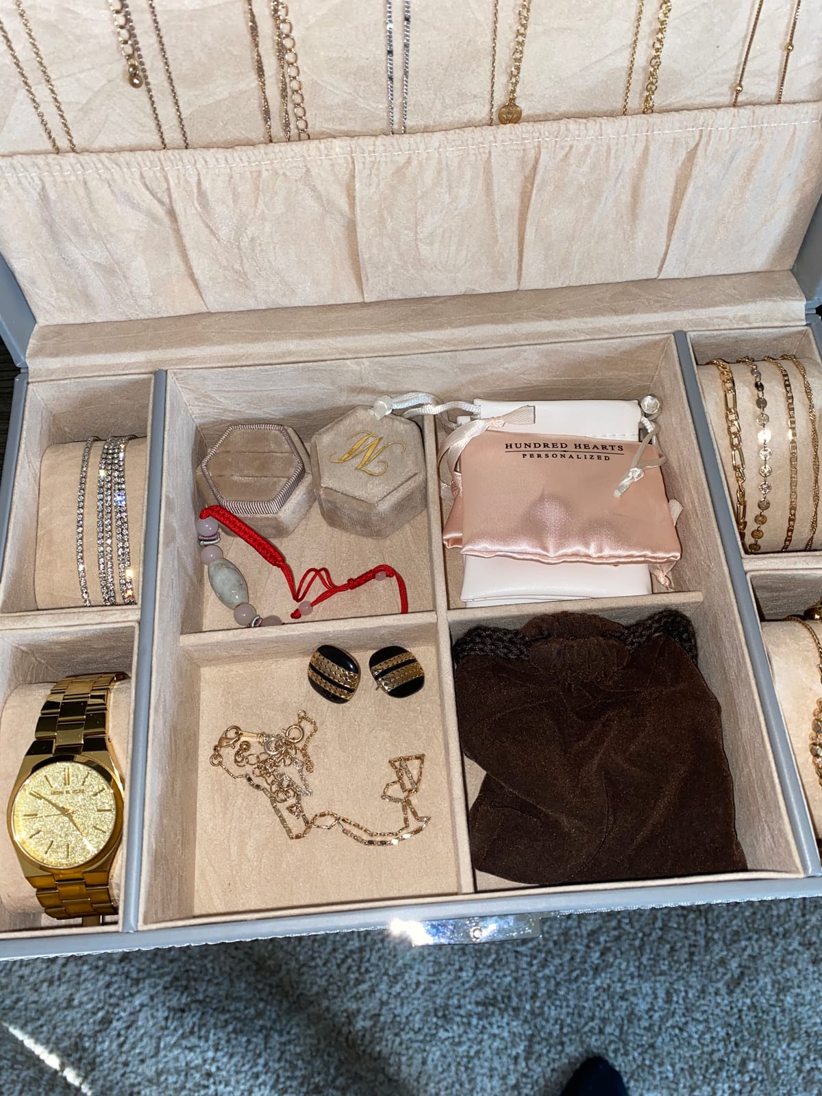 BEWISHOME Mens Jewelry Box, Jewelry Organizer with 4 Watch Case customer photo 2