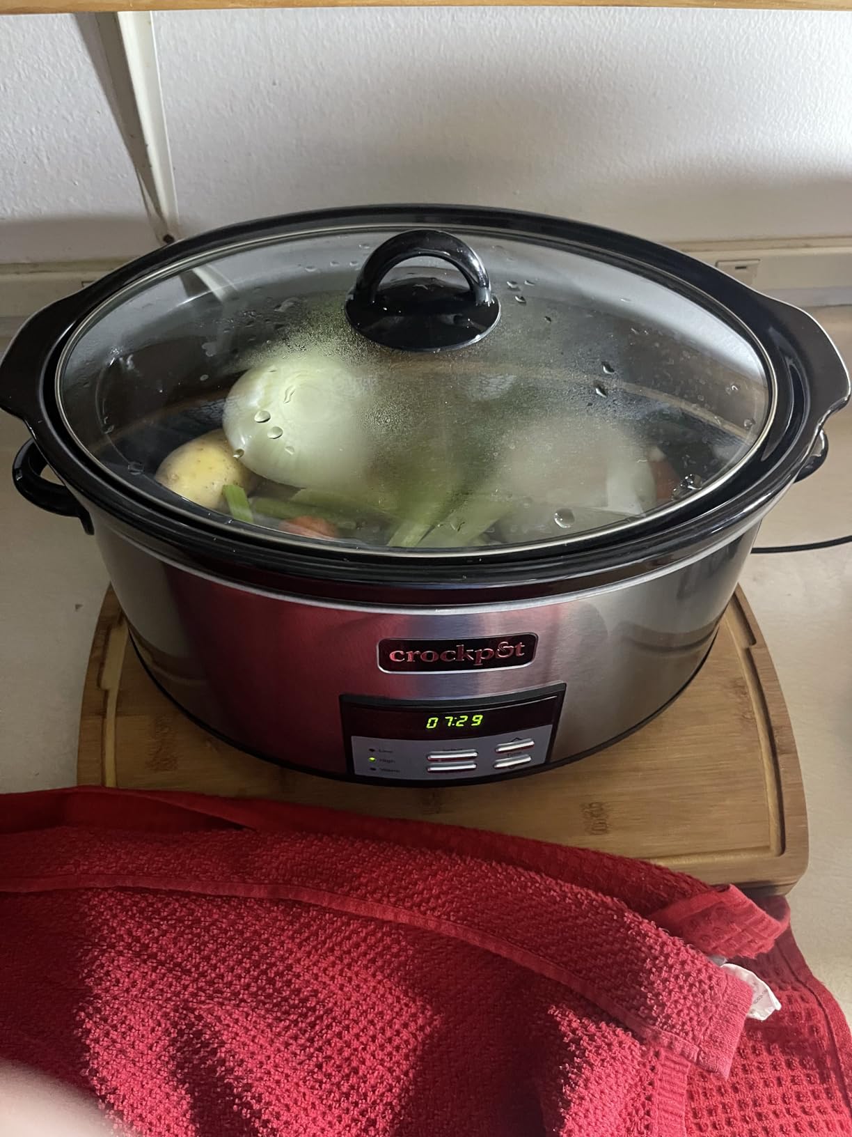 Crock-Pot Large 8-Quart Programmable Slow Cooker with Auto Warm Setting Black Stainless Steel customer photo 2