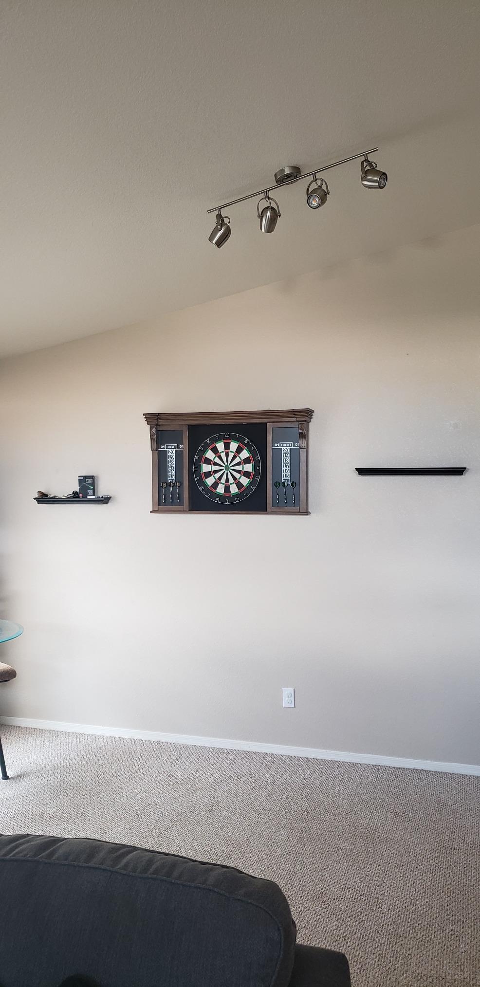 Barrington Pub Style Dartboard, Pre-Assembled with LED Lights, Woodhaven customer photo 1