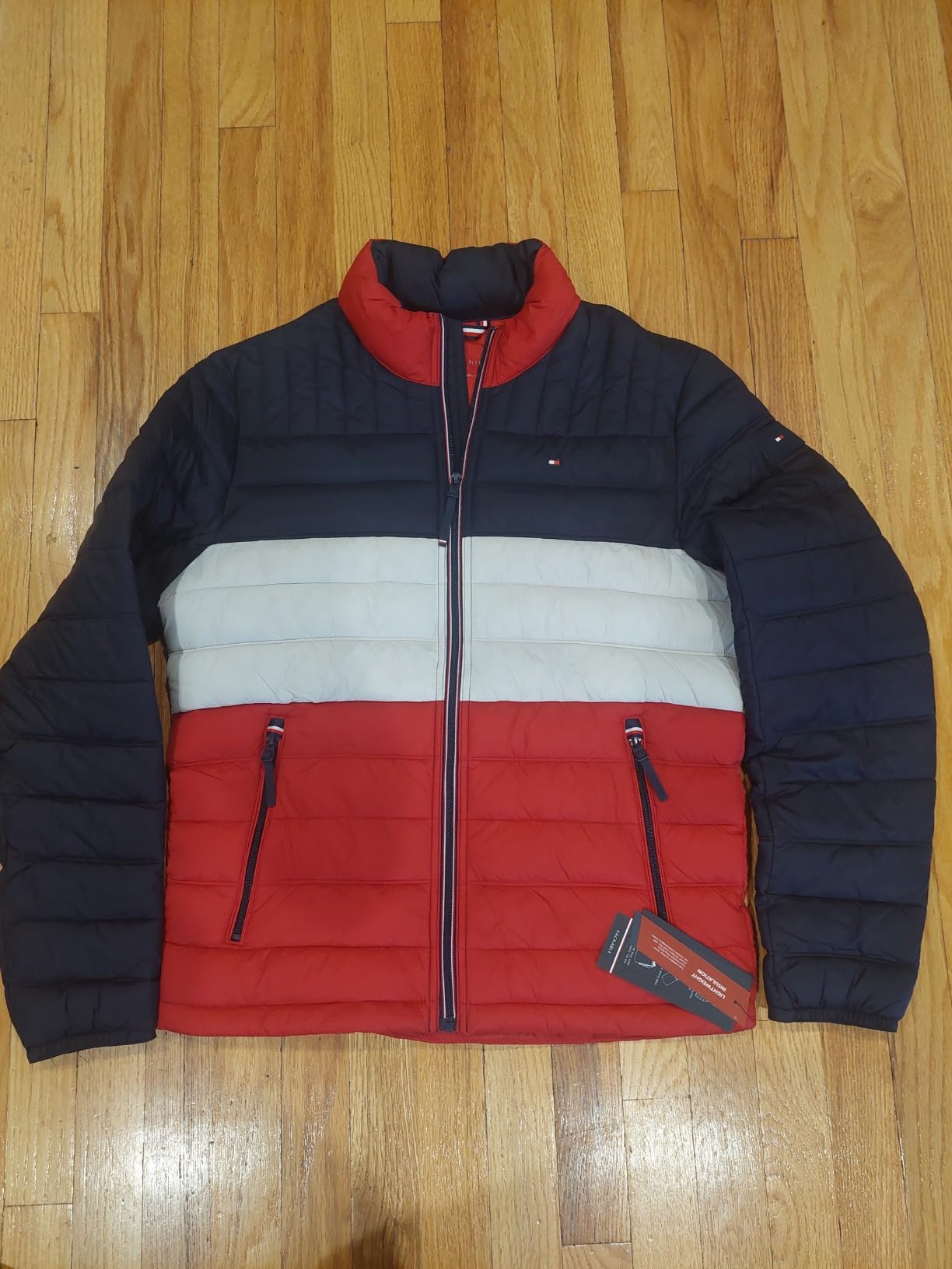Tommy Hilfiger Mens Embroidered Logo Puffer Jacket customer photo 1