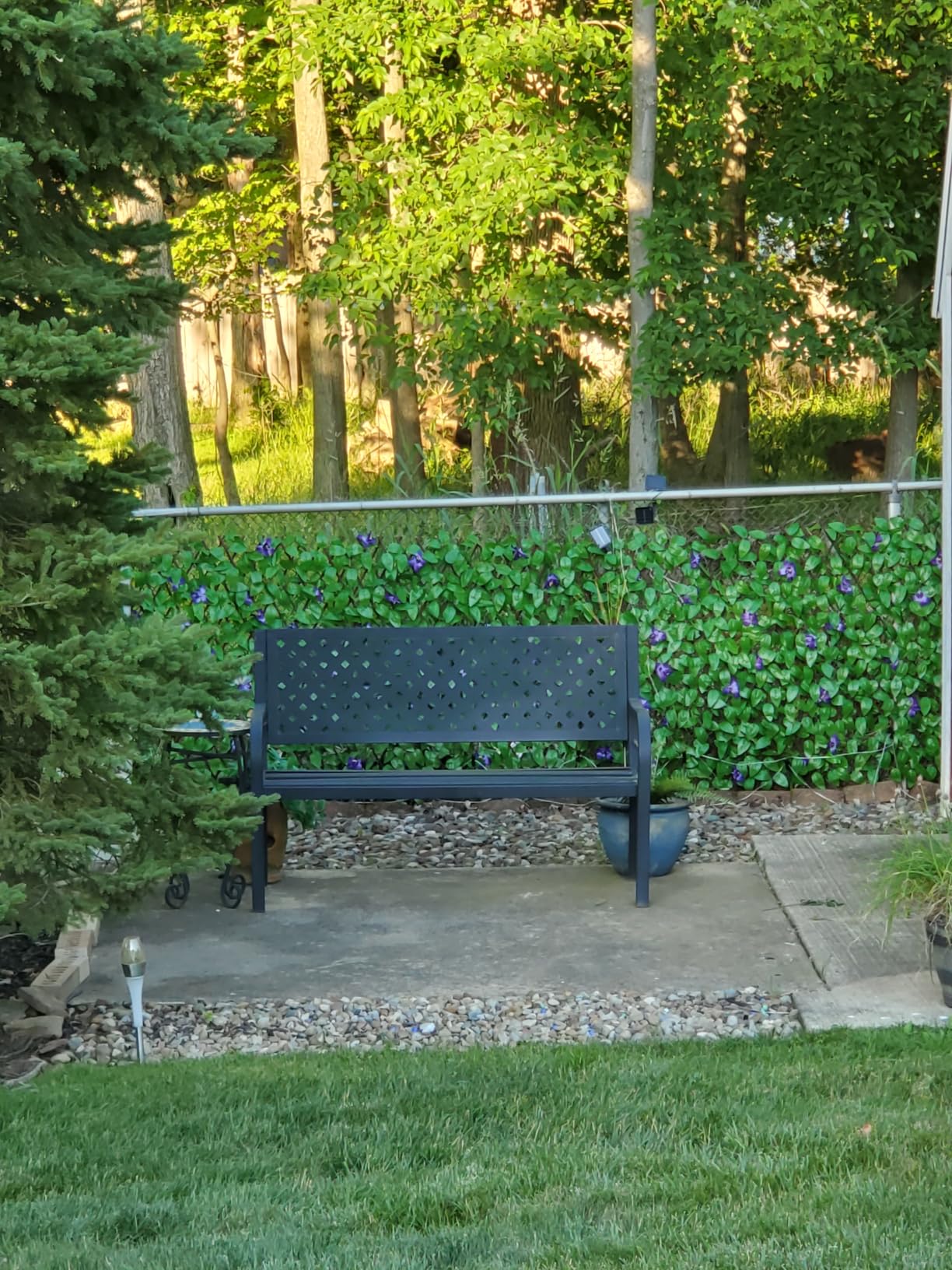 Expandable Fence Privacy Screen for Balcony Patio Outdoor,Decorative Faux Ivy Fencing Panel,Artificial Hedges (Single Sided Leaves)…… customer photo 2