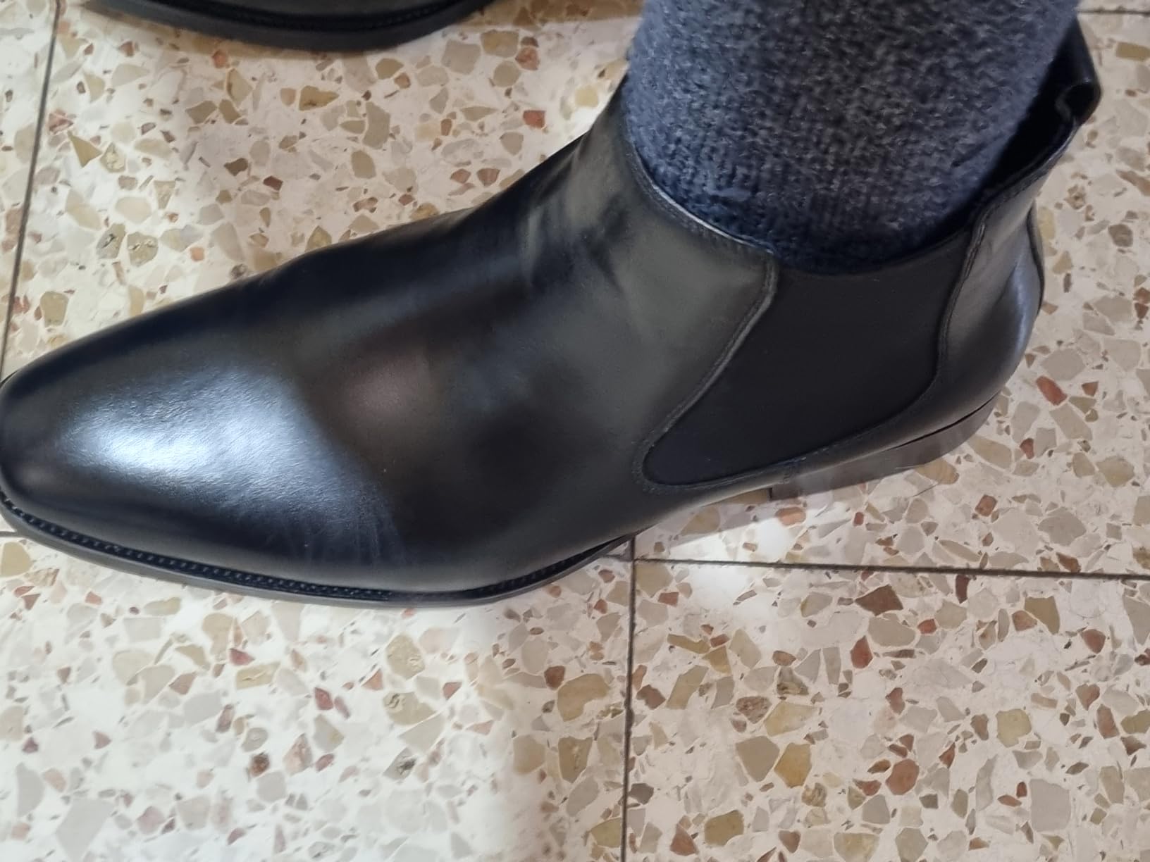 GIFENNSE Mens Chelsea Boots Leather Dress Boots for Men customer photo 2