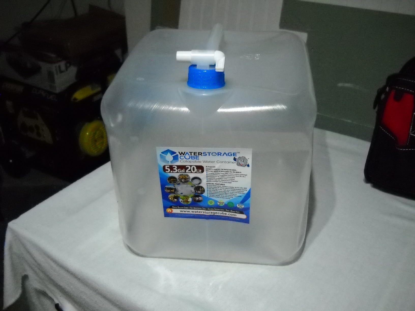 WaterStorageCube Collapsible Water Container with Spigot (5.3 Gal (2-Pack)) customer photo 1