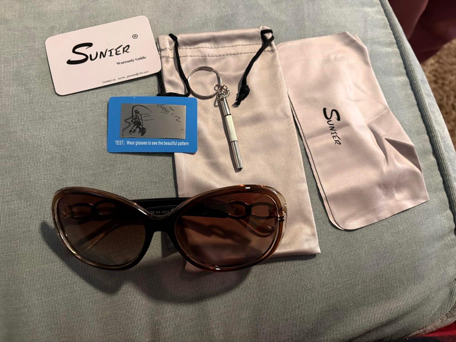 Sunier Sunglasses Womens Polarized, Trendy Oversized Big UV400 Sun Glasses customer photo 1