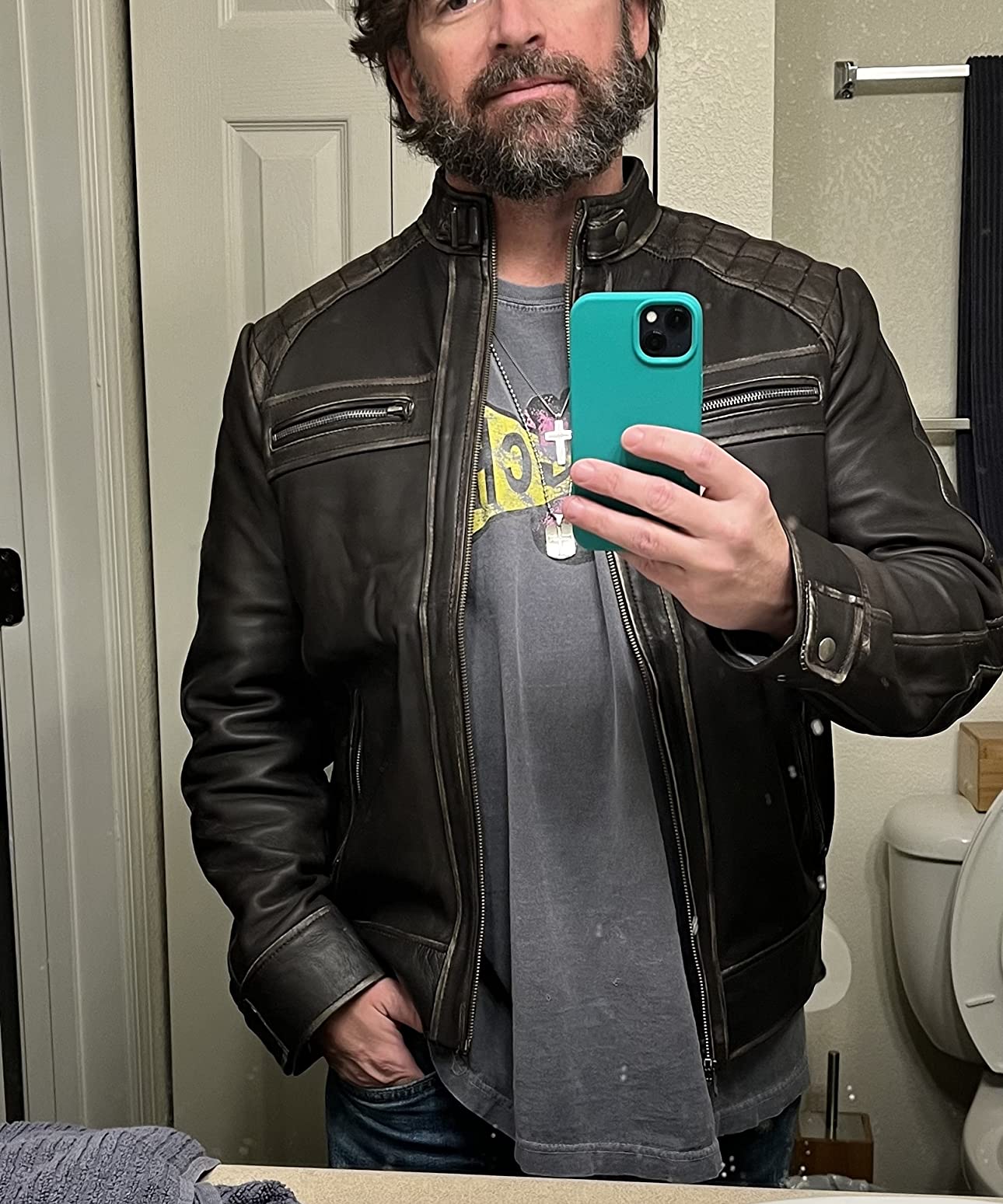 Artistry Leather Men's Motorcycle Jacket customer photo 2