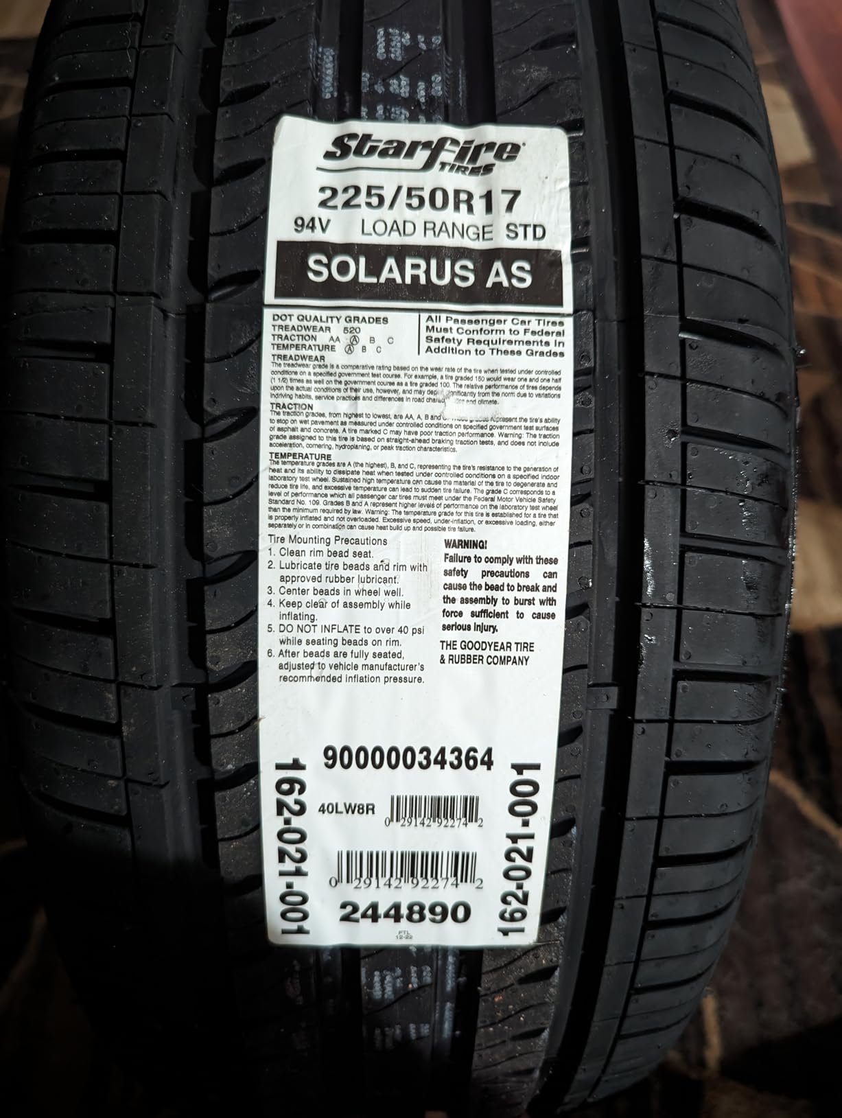 Starfire Solarus AS All-Season 225/65R17 102H Tire customer photo 2