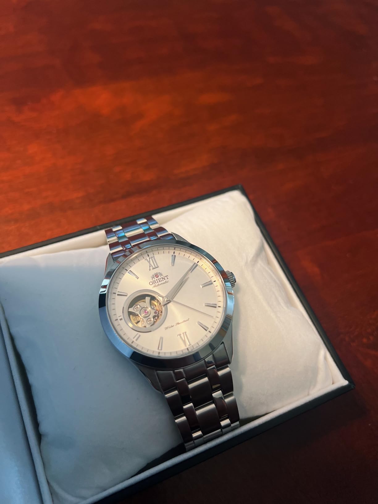 ORIENT Open Heart Men's Automatic Manual Winding Mechanical Classic Steel Band Skeleton Dial Wrist Watch customer photo 2