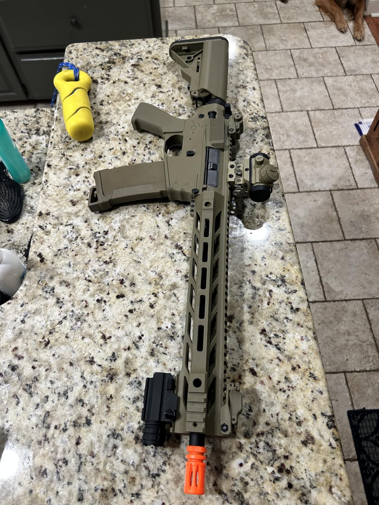 Lancer Tactical Gen 2 Durable Airsoft M4 SPR Interceptor AEG Polymer- Full/Semi-Auto, 1000 Rounds Bag of 0.20g BBS, Battery& Charger Included customer photo 1