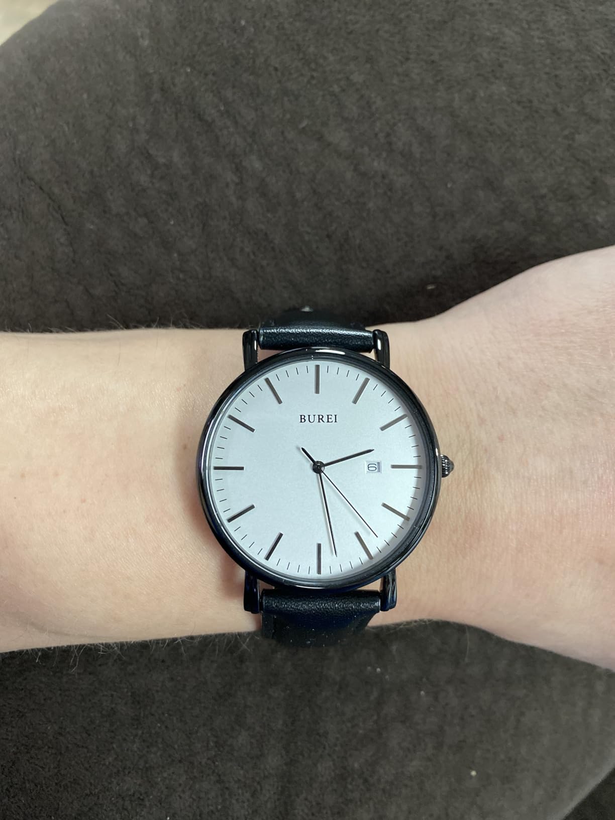 BUREI Men Wrist Watches Fashion Minimalist Thin Analog Quartz Waterproof Watches for Men, Refined Gifts for Men, Boyfriend, Husband, Dad customer photo 2