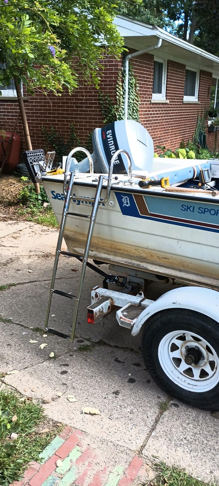 Amarine Made 4 Steps Boat Ladder Stainless Steel Telescoping Dock Ladder customer photo 2