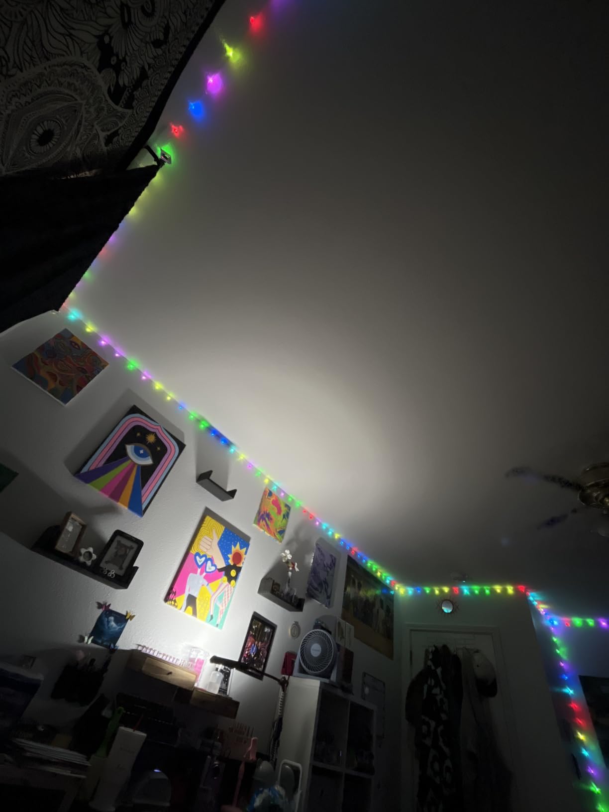 Color Changing Fairy String Lights - 33 ft 100 LED USB Silver Wire Lights with Remote and Timer, Starry Fairy Lights for Bedroom Party Craft Indoor Christmas Decoration, 16 Colors, Adapter Included customer photo 2