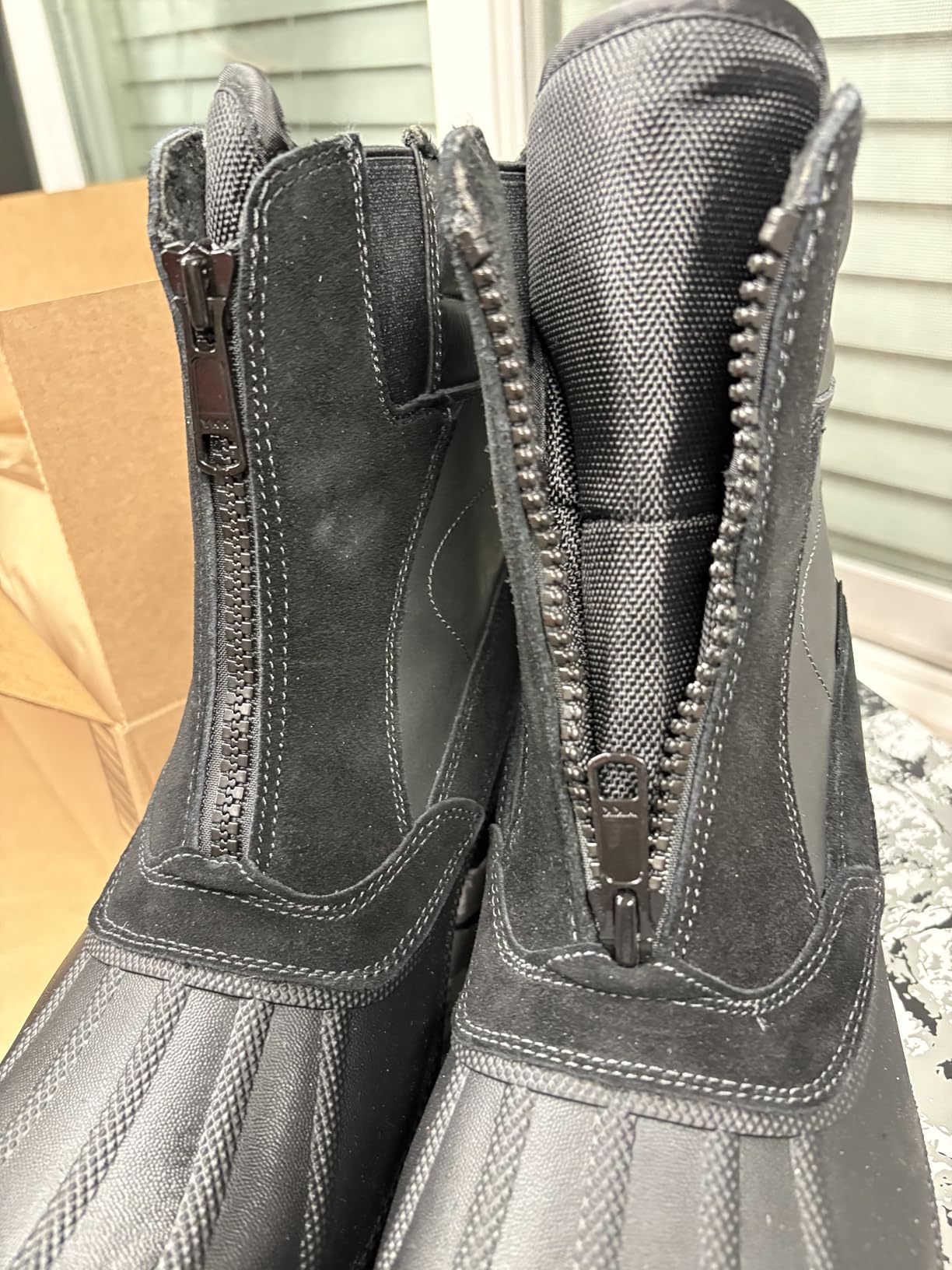 NORTIV 8 Men's Zip Winter Snow Boots Slip on customer photo 1