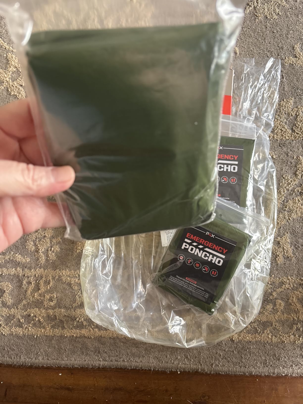 PREPARED4X Emergency Mylar Poncho – Survival Rain Poncho with Hood – Lightweight, Compact, Reusable Emergency Blanket Poncho for Hiking, Camping, Thermal Gear, Car Kit, Outdoors customer photo 1