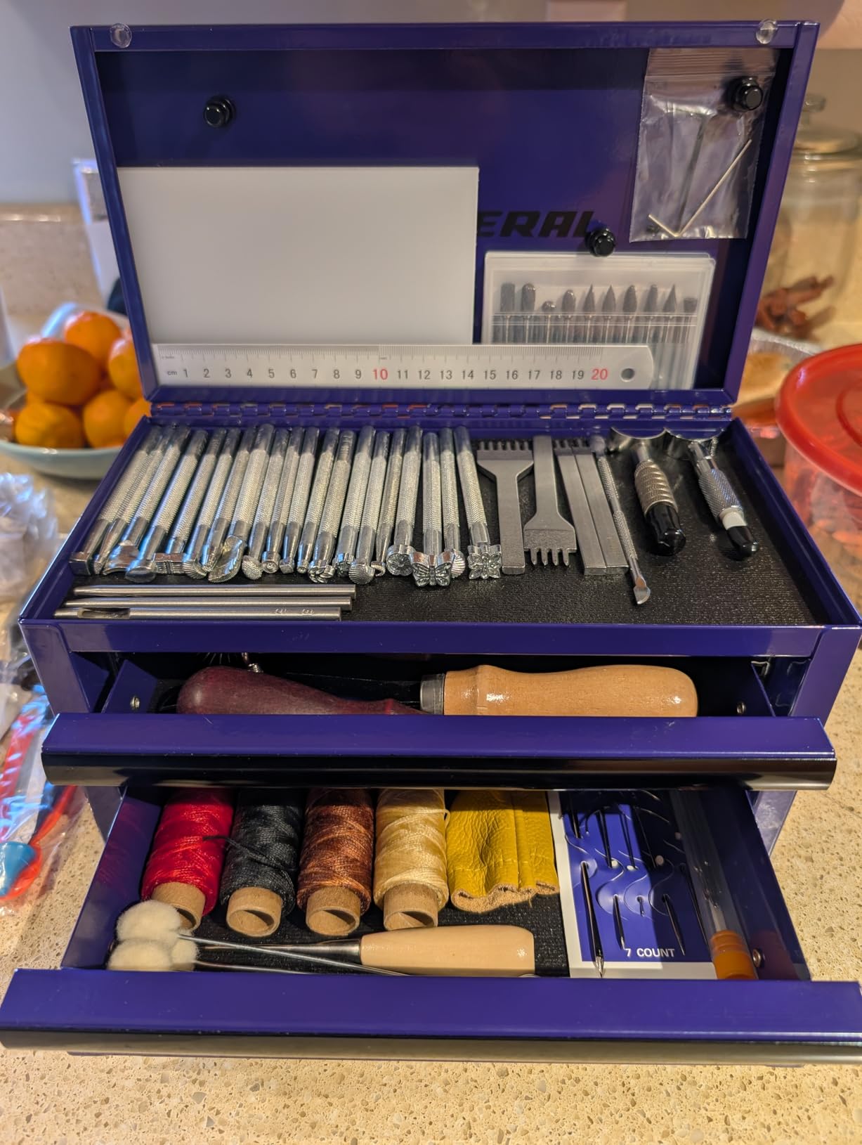 447 Pcs Leather Tooling Kit, Leather Working Kit, Leatherworking Tool customer photo 2
