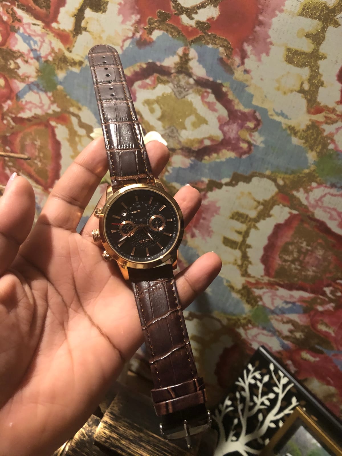 LIGE Wrist Leather Watches for Men Analog Dress Chronograph Waterproof Vintage Work Casual Quartz with Date Display Chronograph Luminous 30M Water Resistant Business Classic Mens Watch customer photo 1