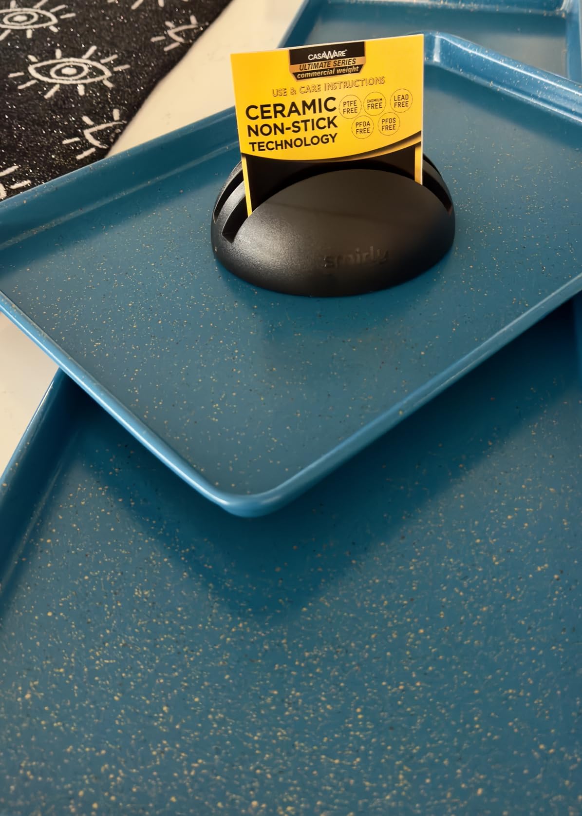 casaWare 3pc Ultimate Cookie Sheet Set (Blue Granite) customer photo 1