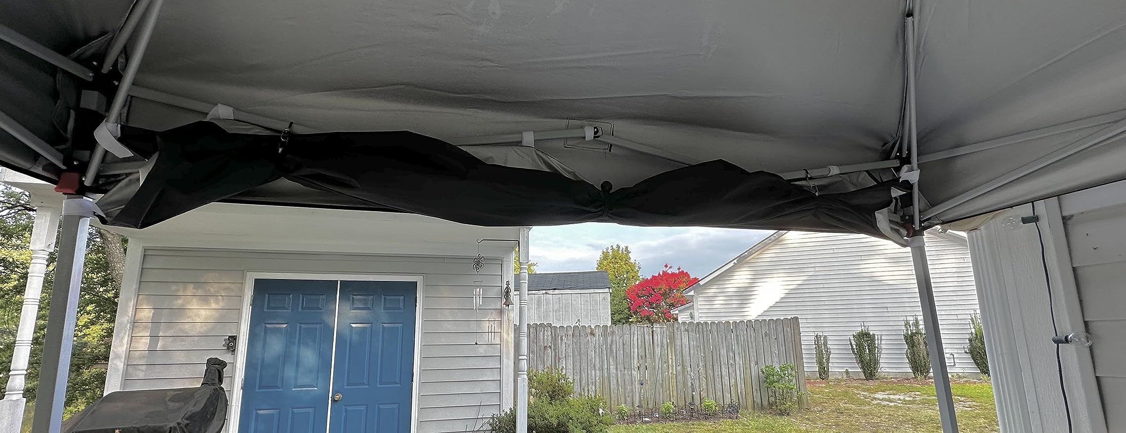 MASTERCANOPY 10x10 Durable Pop Up Canopy Tent with 1 Sidewall, Black customer photo 2